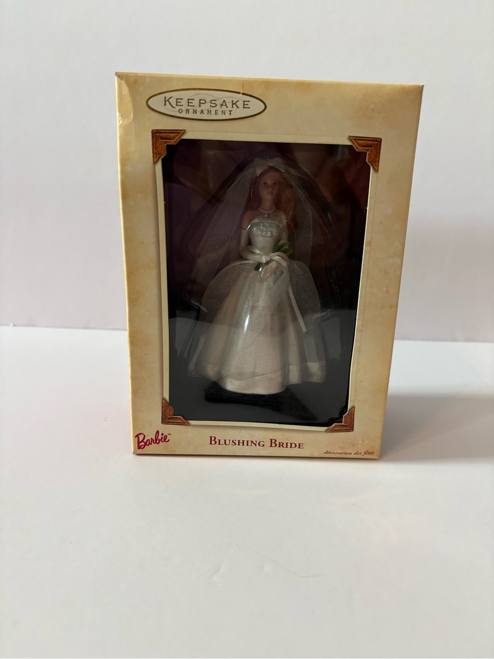 2002 Barbie Blushing Bride Porcelain Hallmark Ornament